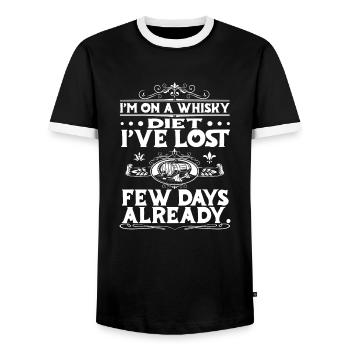 Whisky Whiskey - Männer Kontrast-T-Shirt - Schwarz/Weiß - Vorne - AI Model Female 172 light (172cm) & AI Model Male 178 light (178cm)