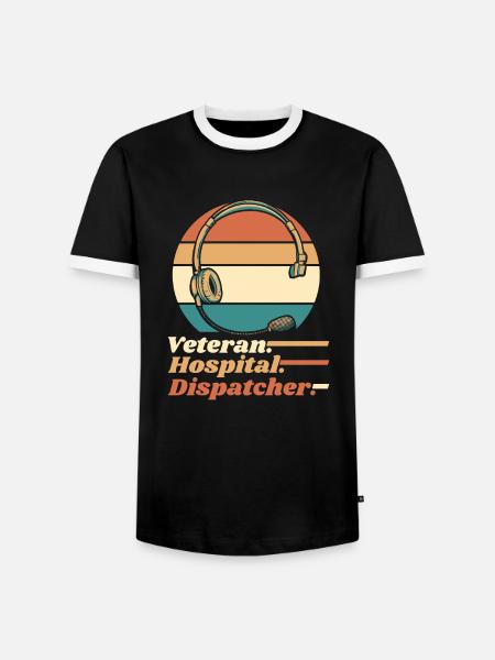Notruf Leitstelle Einsatzzentrale - Männer Kontrast-T-Shirt - Schwarz/Weiß
