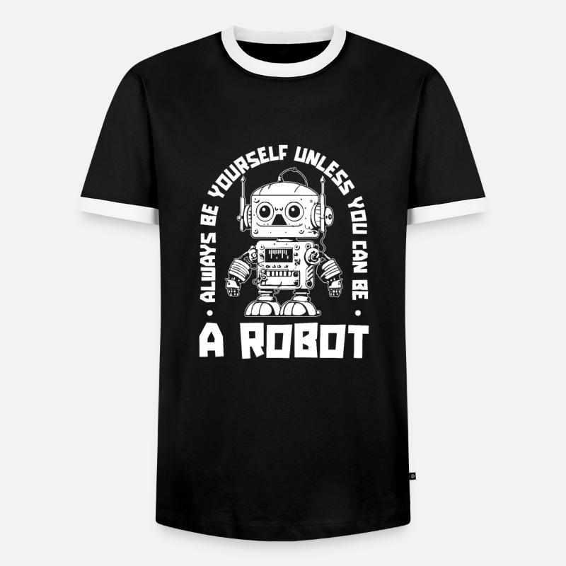 Robotics Ai Robot - Men's Ringer Shirt - black/white