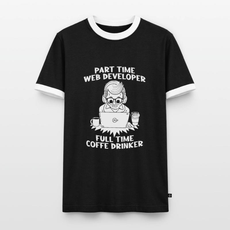 Web Developer Web Developer Men's Ringer Shirt