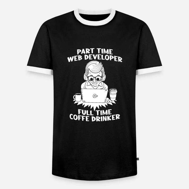 Web Developer Web Developer - Men's Ringer Shirt - black/white
