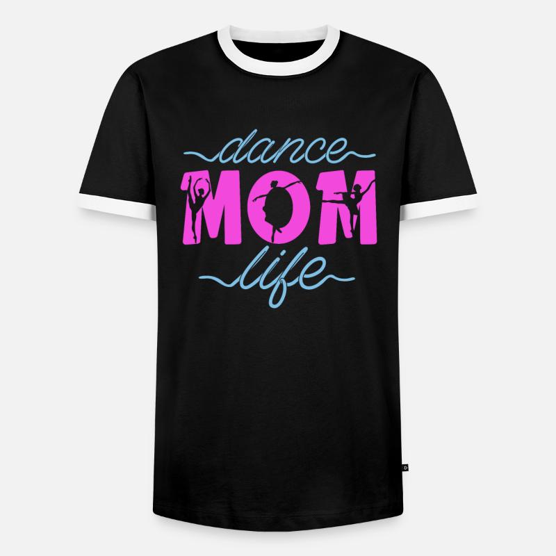 Mom Mutter Leben Tanz Mutter - Männer Kontrast-T-Shirt - Schwarz/Weiß