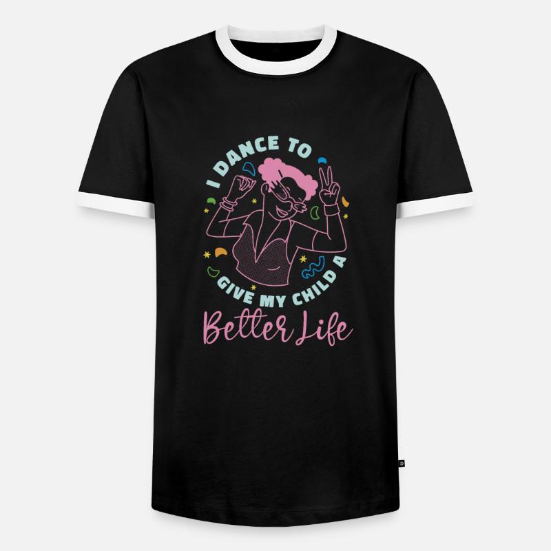 Mom Mutter Kind Tanz Mutter - Männer Kontrast-T-Shirt - Schwarz/Weiß