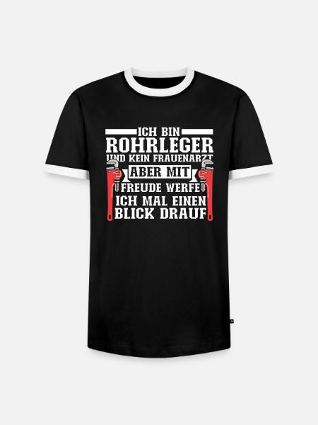 Rohrleitungsbauer Schlüssel - Männer Kontrast-T-Shirt - Schwarz/Weiß