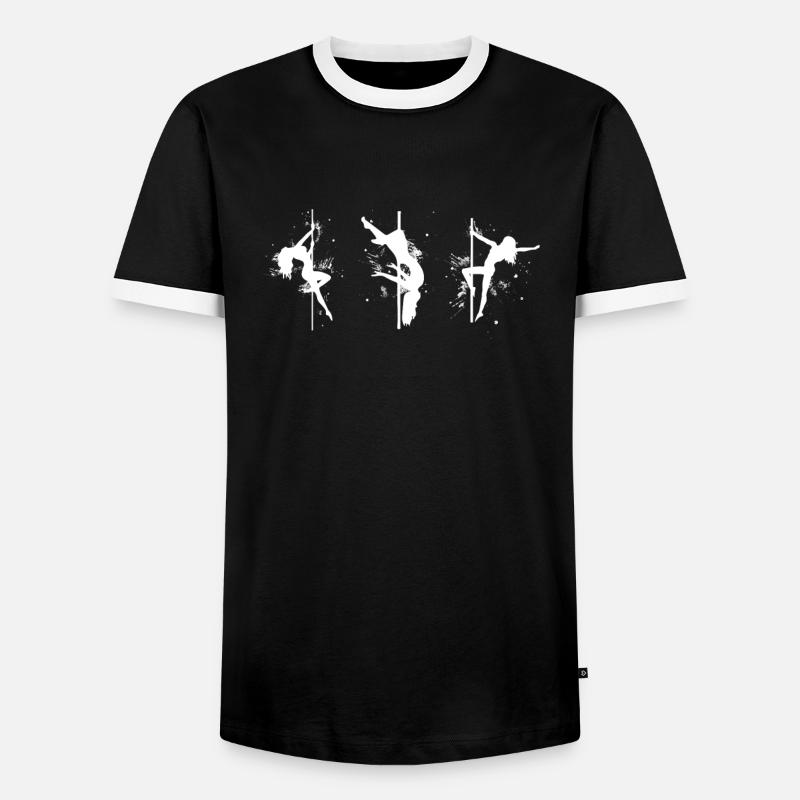 Pole Dancing Dancers - Men's Ringer Shirt - black/white