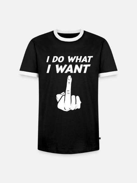 Mir Doch Egal Beleidigend - Männer Kontrast-T-Shirt - Schwarz/Weiß