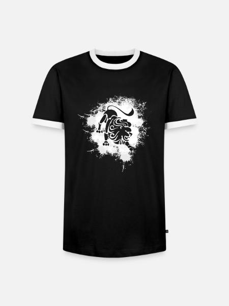 Sternzeichen Löwe Symbol - Männer Kontrast-T-Shirt - Schwarz/Weiß