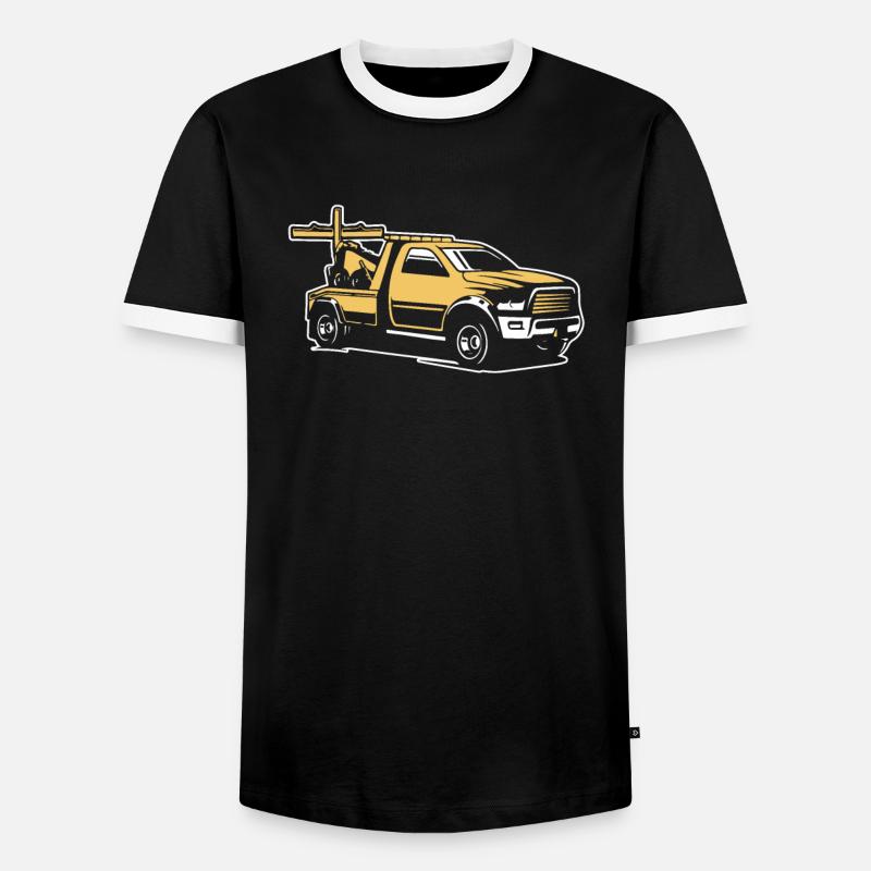Abschleppdienst Abschlepper - Männer Kontrast-T-Shirt - Schwarz/Weiß