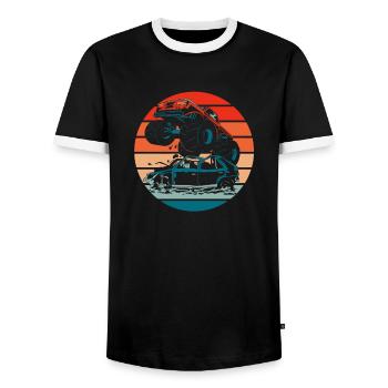 Monster Truck - T-shirt contrasté Homme - noir/blanc - Devant - AI Model Female 172 light (172cm) & AI Model Male 178 light (178cm)