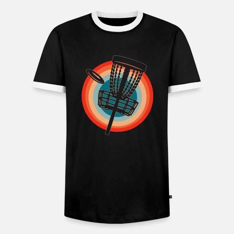 Frisbee Golf Disc Golf - Männer Kontrast-T-Shirt - Schwarz/Weiß
