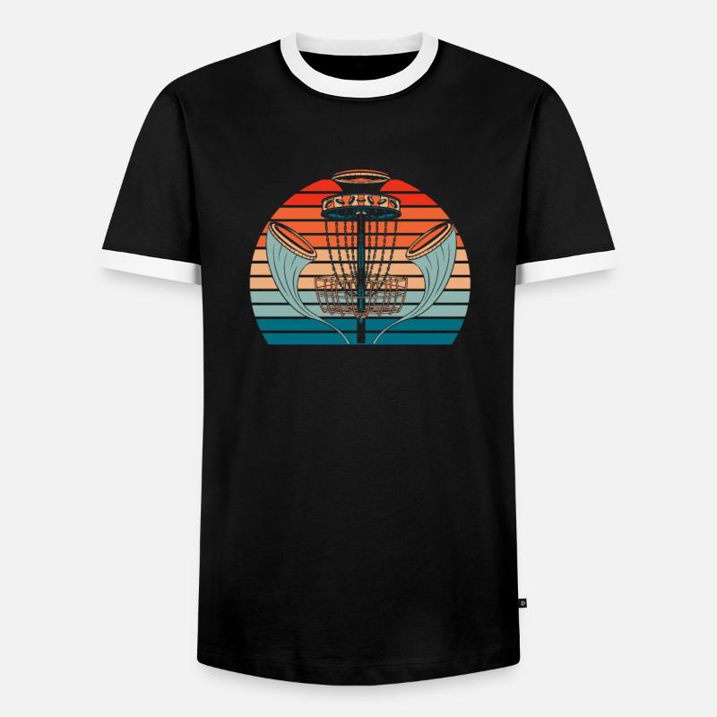 Frisbee Golf Disc Golf - Männer Kontrast-T-Shirt - Schwarz/Weiß