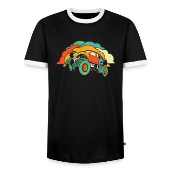 Monster Truck - T-shirt contrasté Homme - noir/blanc - Devant - AI Model Female 172 light (172cm) & AI Model Male 178 light (178cm)