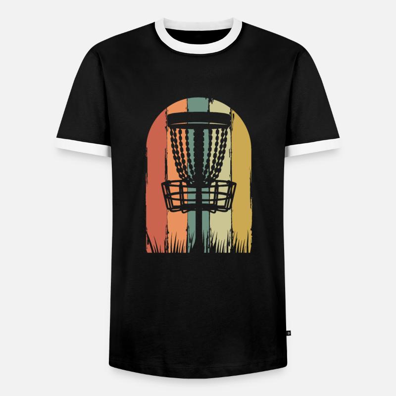 Frisbee Golf Disc Golf - Männer Kontrast-T-Shirt - Schwarz/Weiß