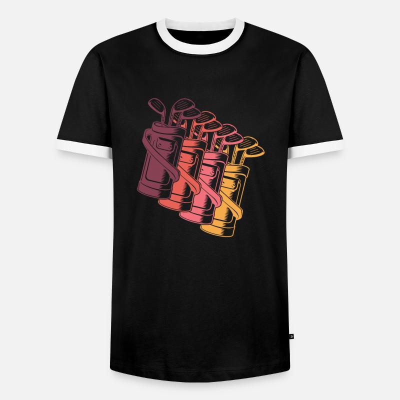 Golf Golfers Golfing - Men's Ringer Shirt - black/white