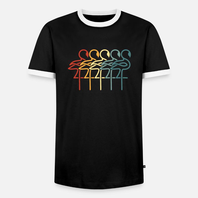 Flamingo - Men's Ringer Shirt - black/white