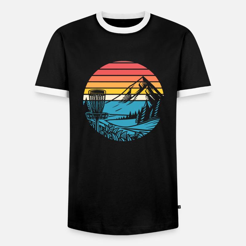 Frisbee Golf Disc Golf - Männer Kontrast-T-Shirt - Schwarz/Weiß