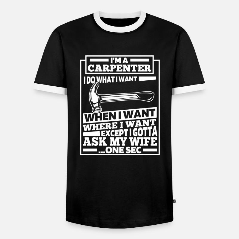 Carpenter Carpenter Carpenter - Men's Ringer Shirt - black/white