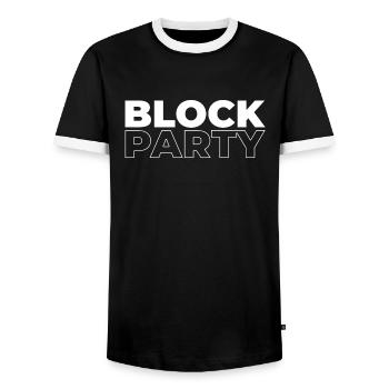 Volley-ball Volley-ball - T-shirt contrasté Homme - noir/blanc - Devant - AI Model Female 172 light (172cm) & AI Model Male 178 light (178cm)