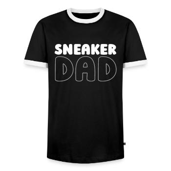 Sneakers Vater Sneaker Dad - Men's Ringer Shirt - black/white - Front - AI Model Female 172 light (172cm) & AI Model Male 178 light (178cm)