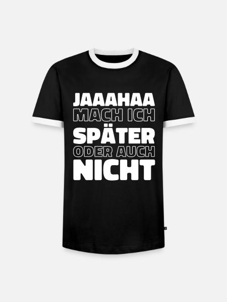 Schwarzer Humor - Männer Kontrast-T-Shirt - Schwarz/Weiß