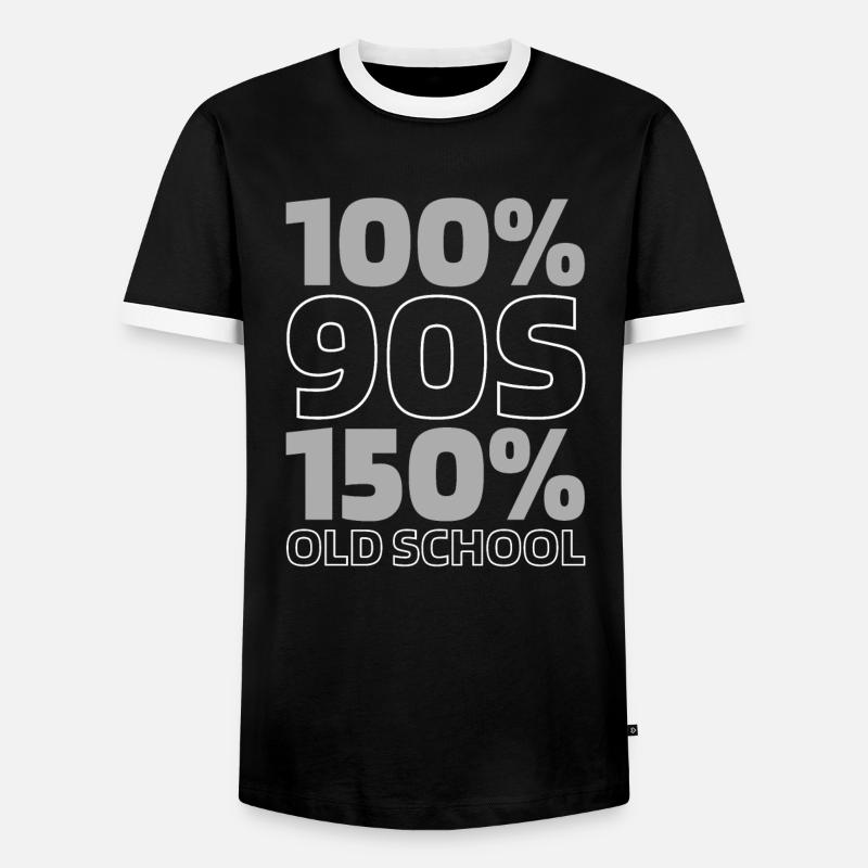 90s Nineties - Men's Ringer Shirt - black/white