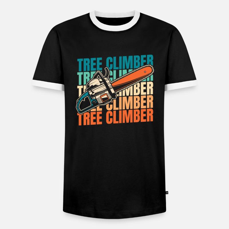 Baumpfleger Baumkletterer Arborist - Men's Ringer Shirt - black/white