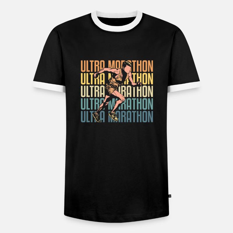 Ultramarathon - Men's Ringer Shirt - black/white