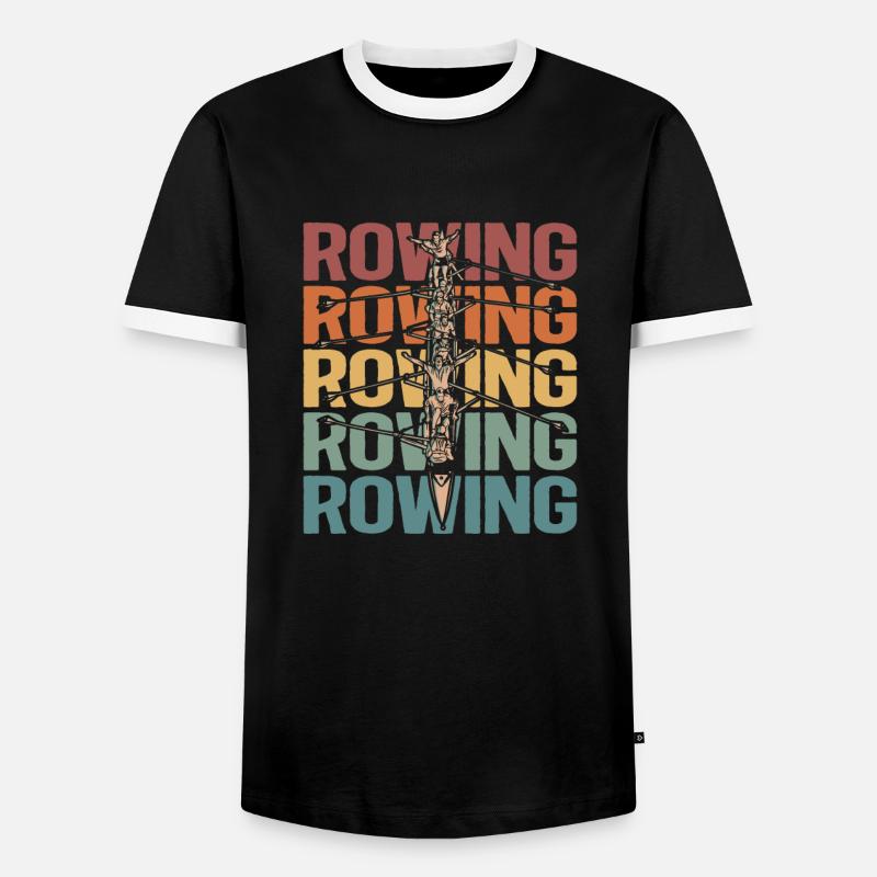 Rudern Ruderer - Männer Kontrast-T-Shirt - Schwarz/Weiß