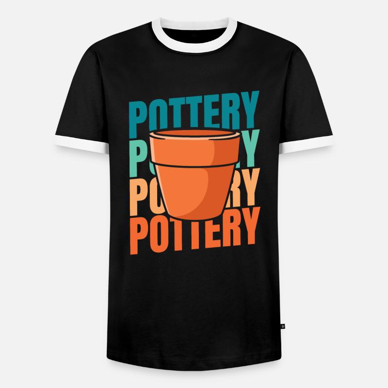 Make pottery - Men's Ringer Shirt - black/white
