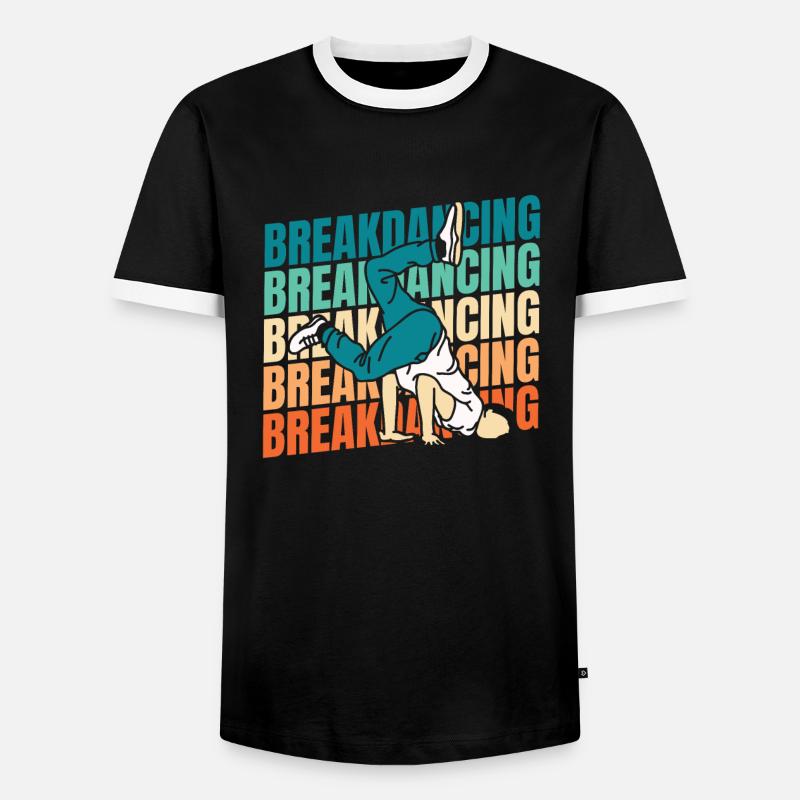 Breakdance Breakdancer Breakdancing - T-shirt contrasté Homme - noir/blanc