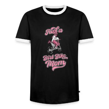 Mx motocross moto tout-terrain juste une maman de moto tout-terrain - T-shirt contrasté Homme - noir/blanc - Devant - AI Model Female 172 light (172cm) & AI Model Male 178 light (178cm)
