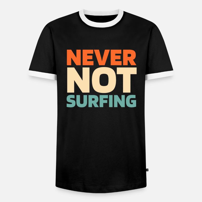 Windsurfen Windsurfer - Männer Kontrast-T-Shirt - Schwarz/Weiß