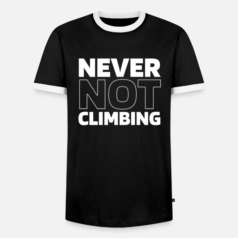Klettern Kletterer - Männer Kontrast-T-Shirt - Schwarz/Weiß
