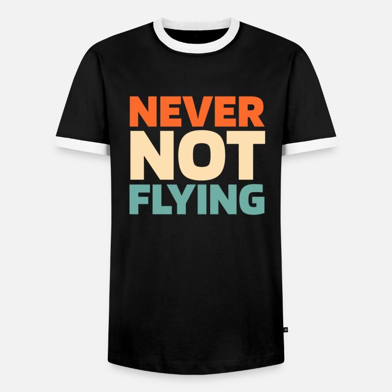 Flugzeug Pilot - Männer Kontrast-T-Shirt - Schwarz/Weiß