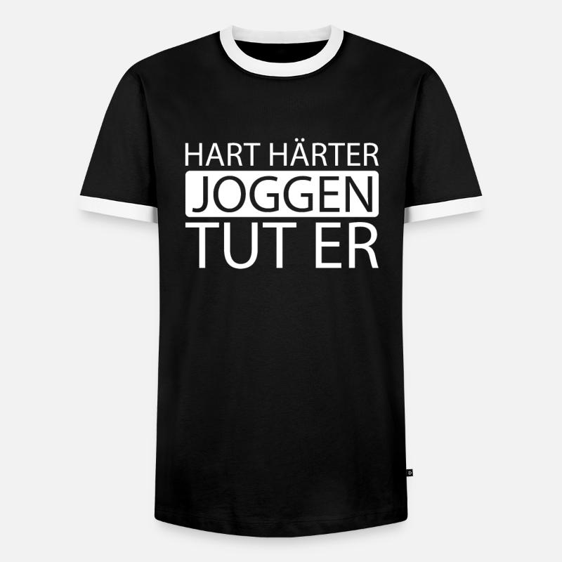Runner Jogger Runner Running - Men's Ringer Shirt - black/white