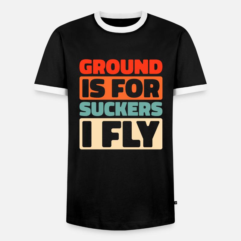 Paramotor Gleitschirmfliegen - Männer Kontrast-T-Shirt - Schwarz/Weiß