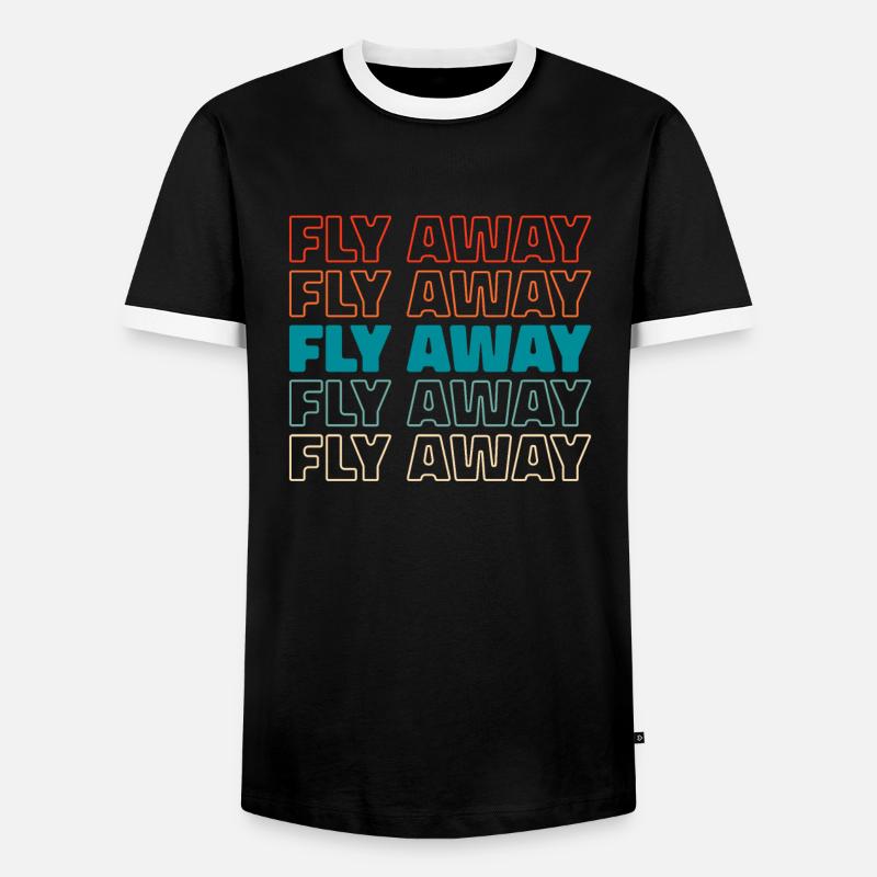 Paramotor paragliding - Men's Ringer Shirt - black/white