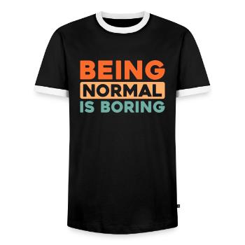 Paramotor Gleitschirmfliegen - Männer Kontrast-T-Shirt - Schwarz/Weiß - Vorne - AI Model Female 172 light (172cm) & AI Model Male 178 light (178cm)