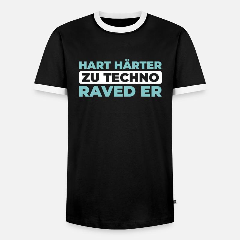 Techno Raver - Men's Ringer Shirt - black/white