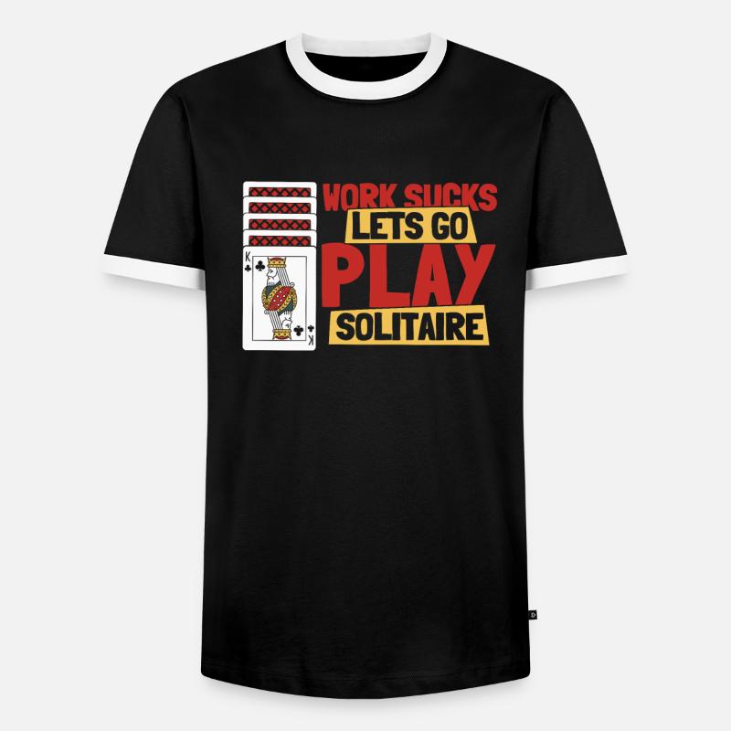 Solitaire - Men's Ringer Shirt - black/white