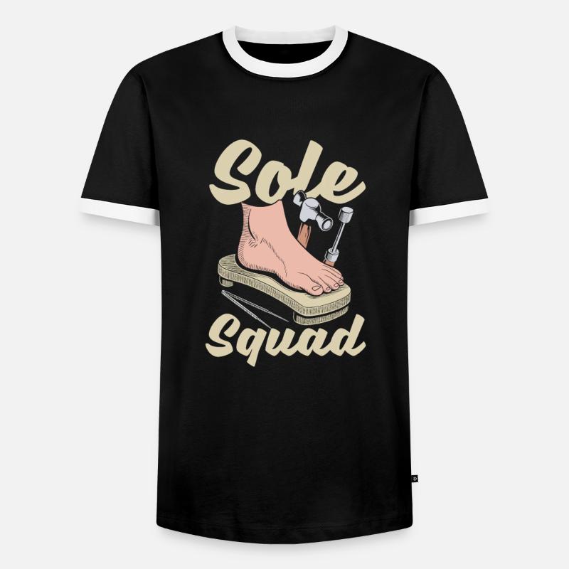 Fußpfleger Kader - Männer Kontrast-T-Shirt - Schwarz/Weiß