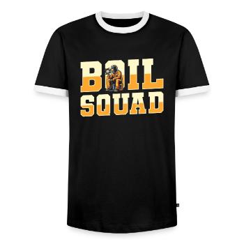 Boilersmith Squad - Men's Ringer Shirt - black/white - Front - AI Model Female 172 light (172cm) & AI Model Male 178 light (178cm)