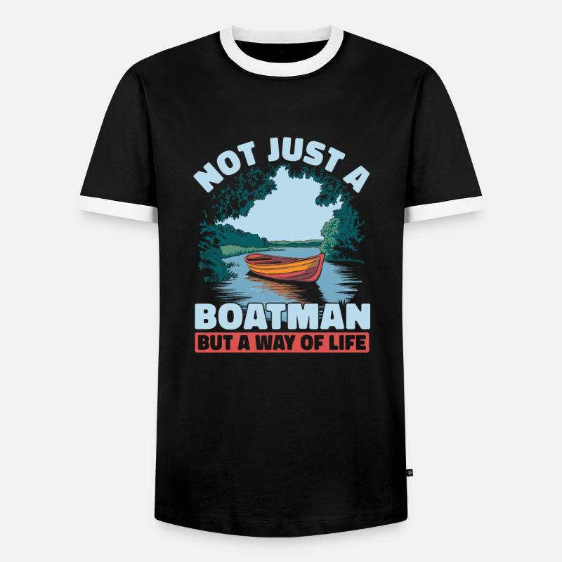 Bootsmann - Männer Kontrast-T-Shirt - Schwarz/Weiß
