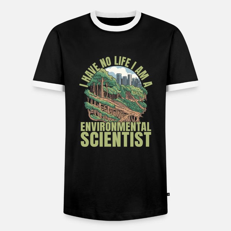 Environmental Scientist - Men's Ringer Shirt - black/white