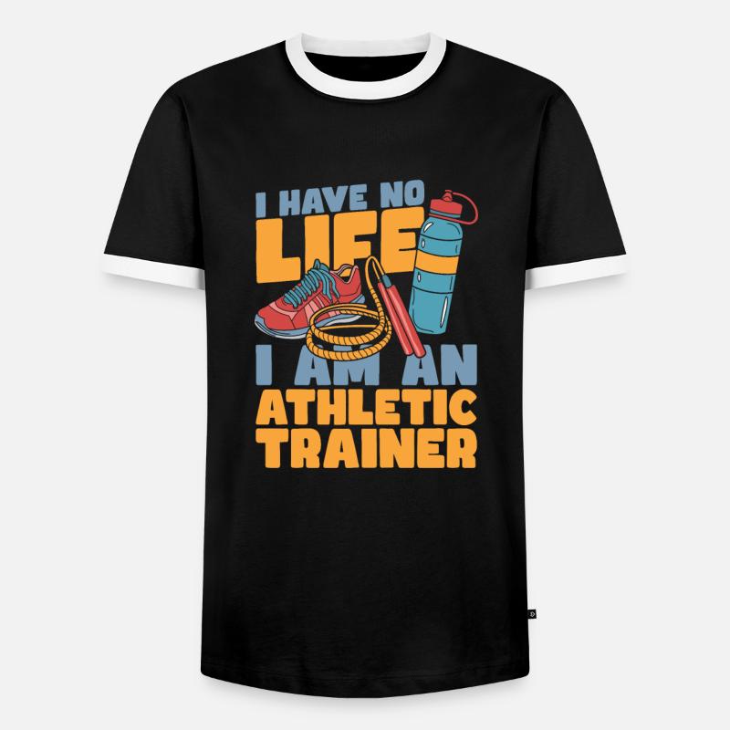 Trainer - Männer Kontrast-T-Shirt - Schwarz/Weiß