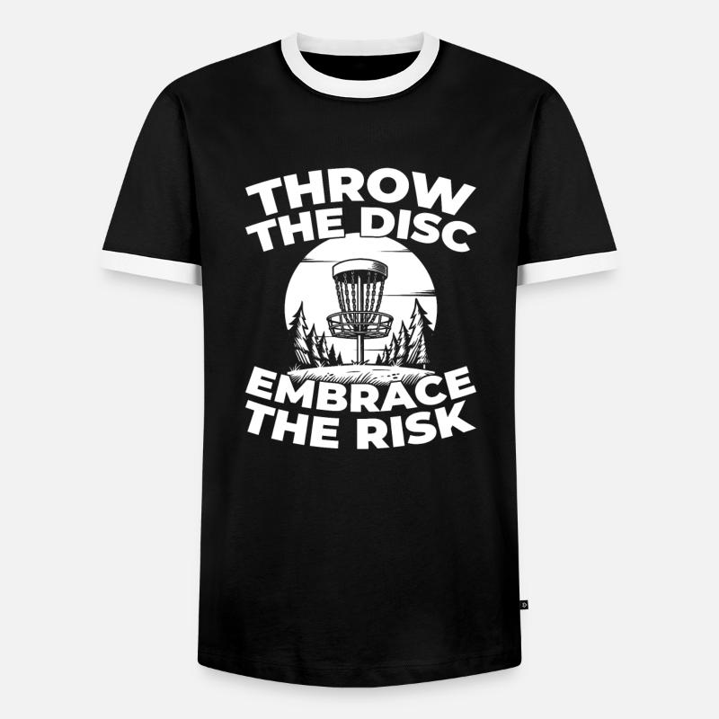 Frisbee Golf Disc Golf - Men's Ringer Shirt - black/white