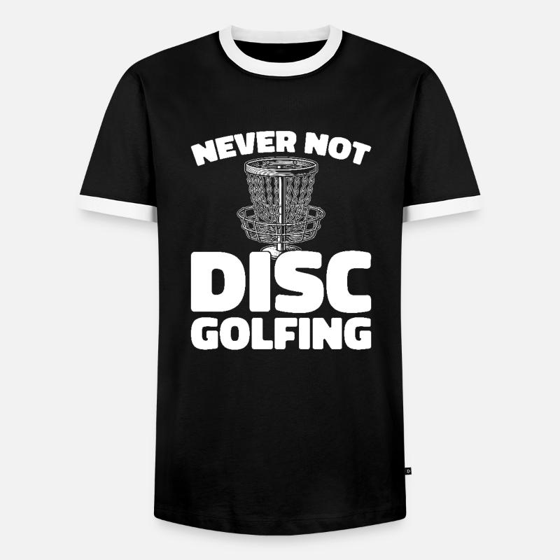 Frisbee Golf Disc Golf - Männer Kontrast-T-Shirt - Schwarz/Weiß