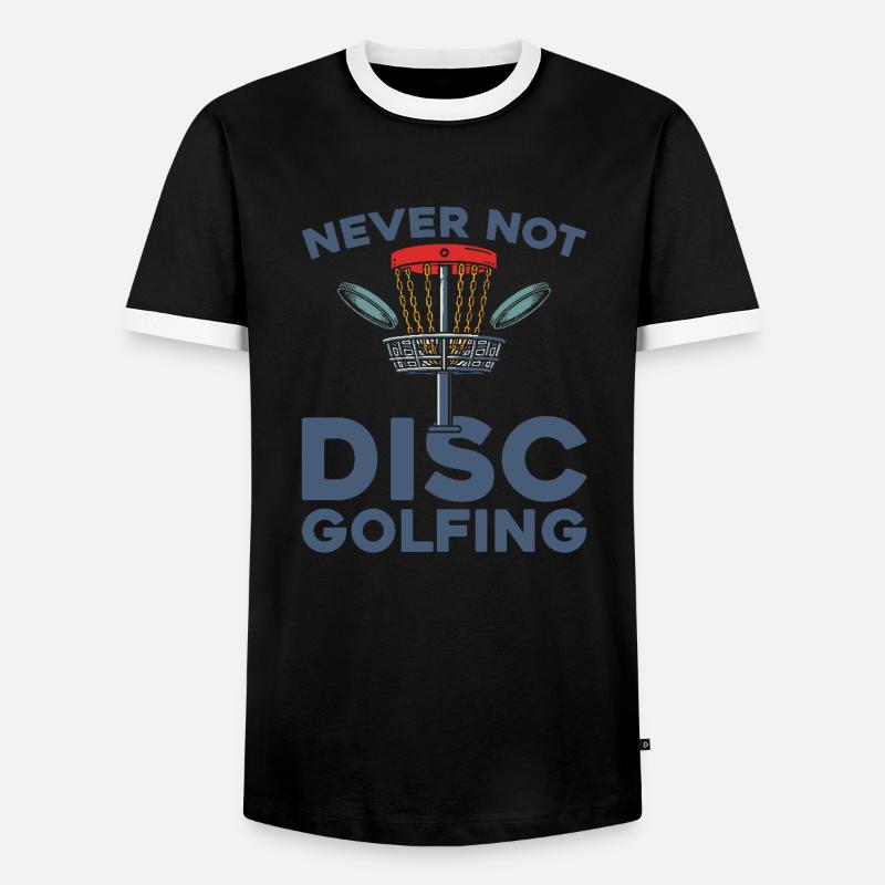 Frisbee Golf Disc Golf - Männer Kontrast-T-Shirt - Schwarz/Weiß