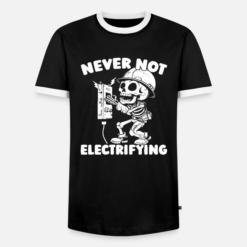 Electrician Electronics Technician - Men's Ringer Shirt - black/white