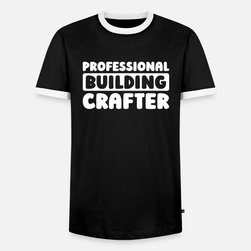 Construction worker - Men's Ringer Shirt - black/white